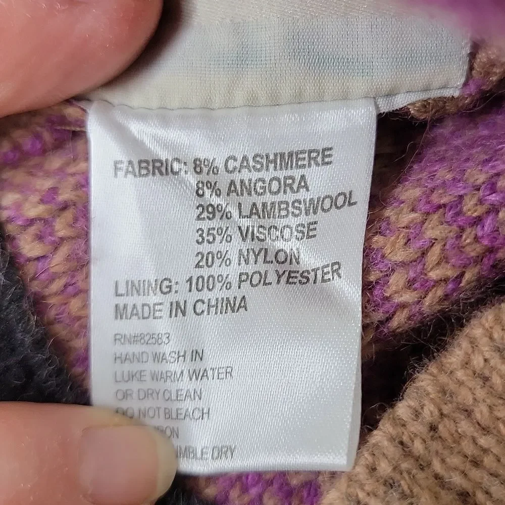 Turtle Fur. Vermont Collection. Cashmere, Angora and Wool. Beanie. OSFA. EUC